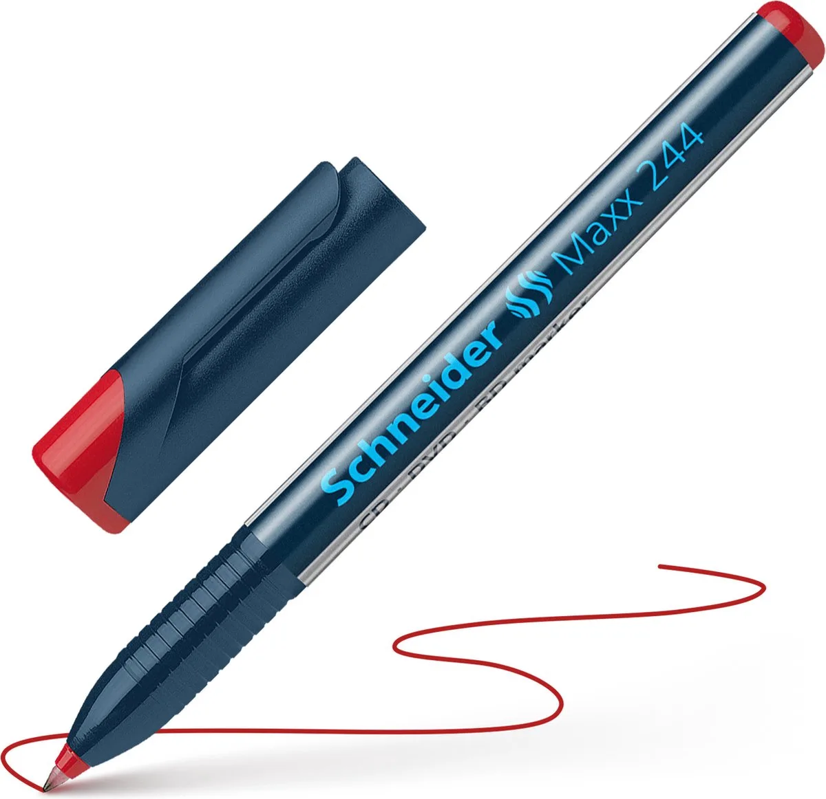 CD/DVD marker - Maxx 244 - 0,7mm - S-124402 van Schneider in Rood – productfoto