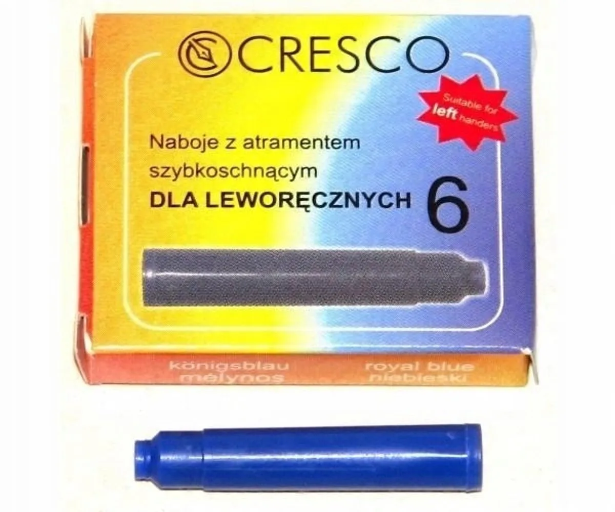 Cresco Inkt Patronen Blauw 6 Stuks - Sneldrogend & Vlekkeloos från Schneider – produktbild