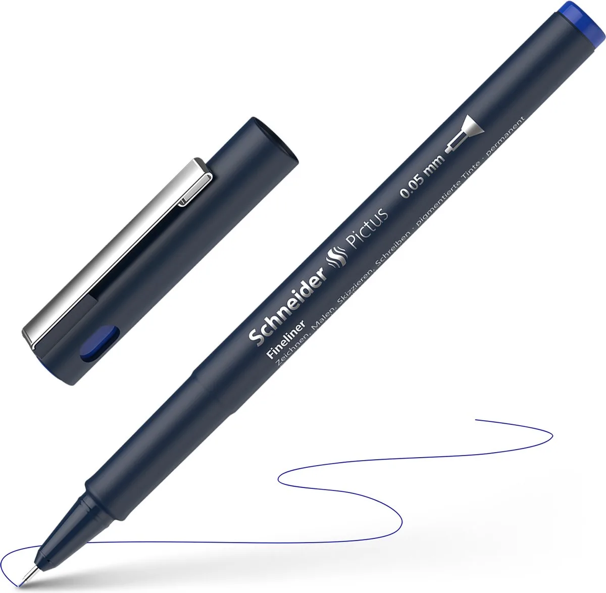 fineliner - Pictus - lijnbreedte 0,05 mm - blauw - S-197003 van Schneider in Blauw 0.05 mm – productfoto