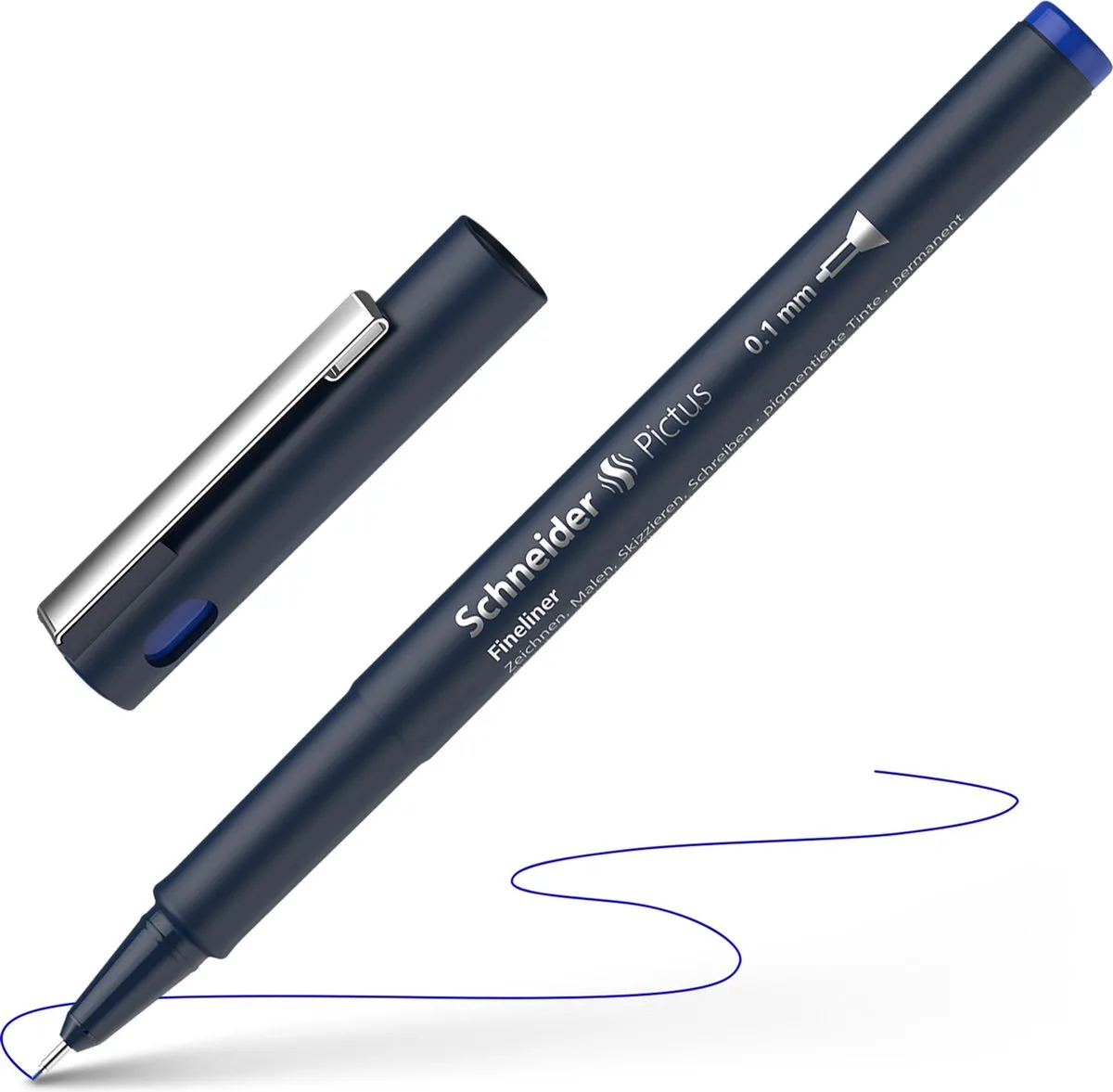 fineliner - Pictus - lijnbreedte 0,1mm - blauw - S-197103 von Schneider in Blauw 0.1 mm – Produktfoto