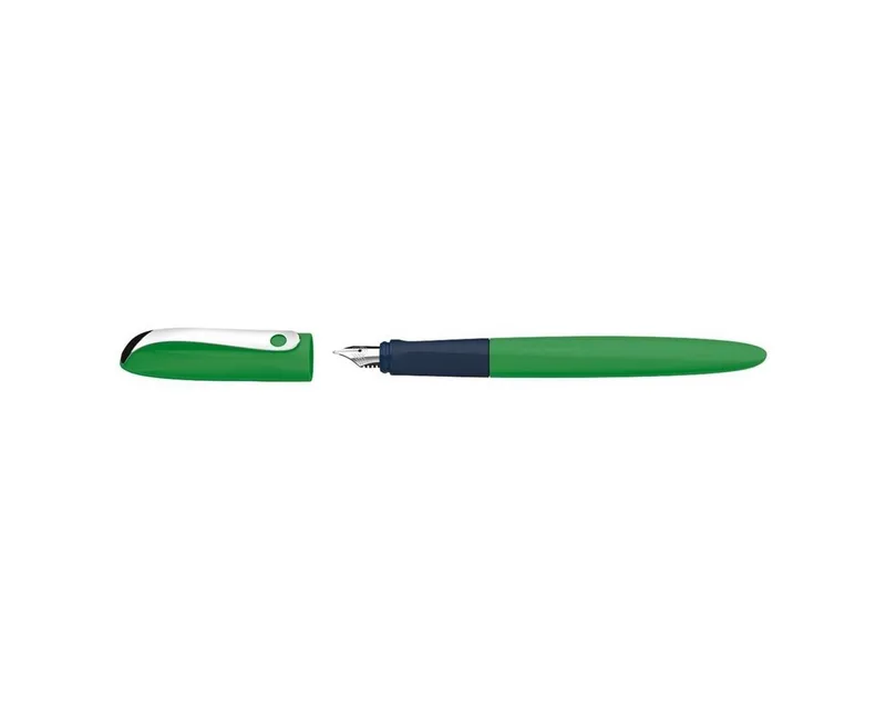Füllhalter Wavy, für Rechts-/ Linkshänder, gummierte Griffzone, Stärke A van Schneider in Groen – productfoto