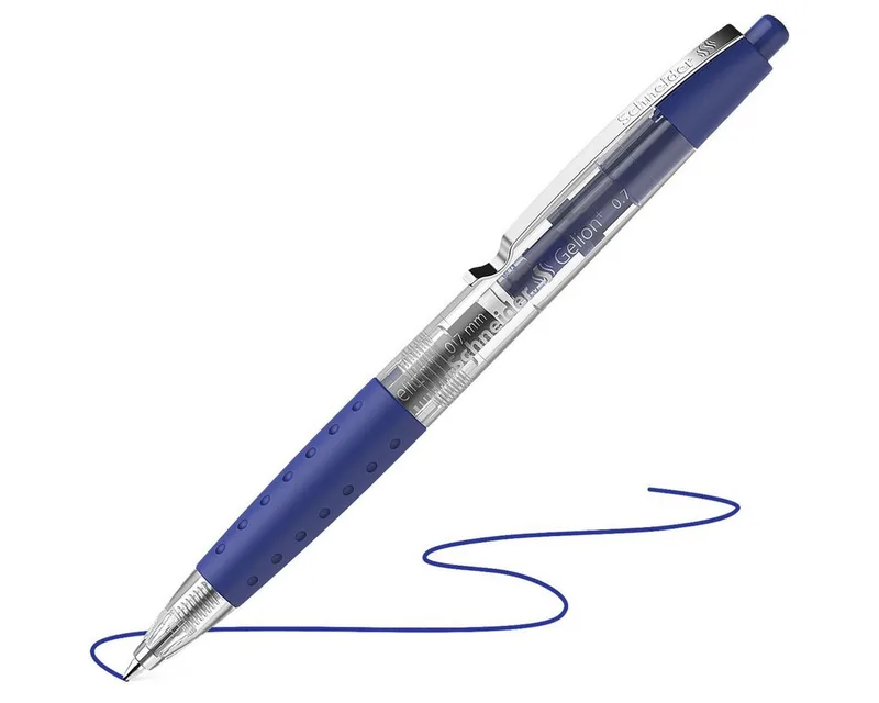 Gelschreiber Gelion +, mit Druckmechanik und schnelltrocknender Tinte von Schneider in Blau – Produktfoto
