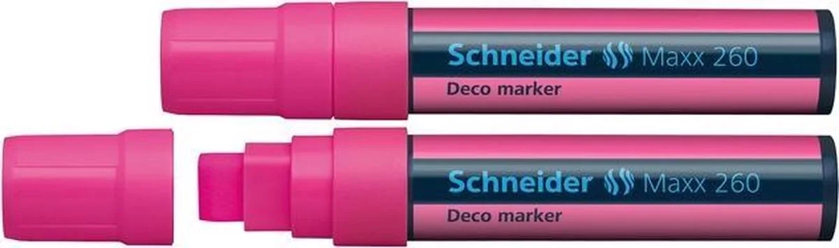 krijtmarker - Maxx 260 - 2 stuks - krijtstift - S-126009-2 by Schneider in Fluorroze – product photo