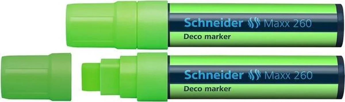 krijtmarker - Maxx 260 - 2 stuks - krijtstift - S-126011-2 by Schneider in Fluorgroen – product photo