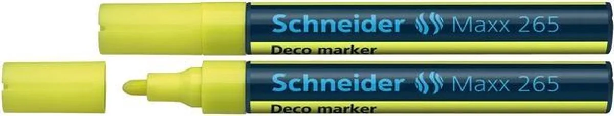 krijtmarker - Maxx 265 - geel - 2 stuks - S-126505-2 van Schneider in Geel set 265 – productfoto