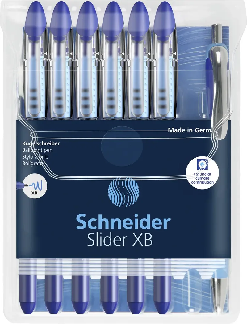 Kugelschreiber Slider Basic XB Rave 6er Etui + Slider Rave XB blau 151277 Kugelschreiber 6 St. by Schneider – product photo