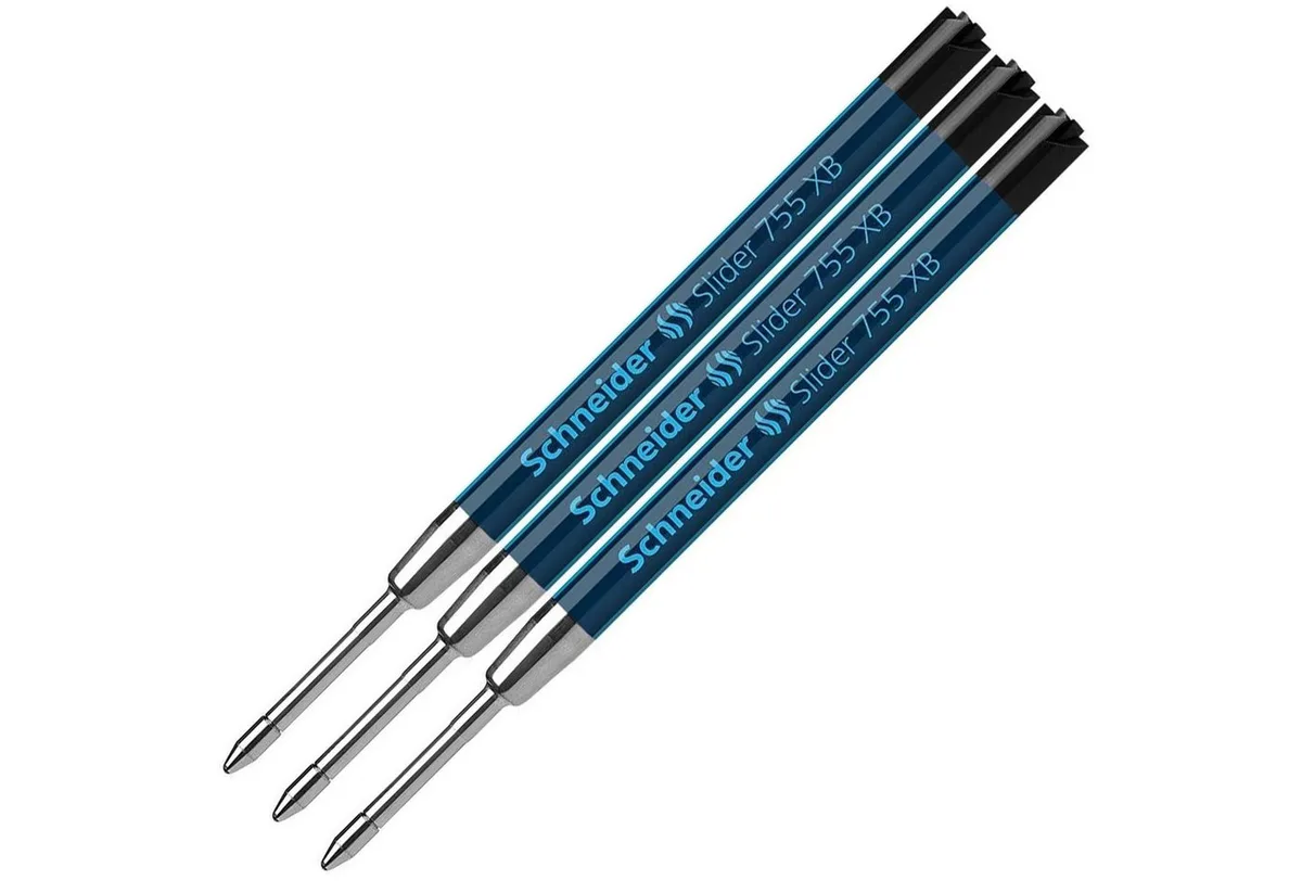 Kugelschreibermine SCHNEIDER Kugelschreiber Mine Slider 755 XB schwarz, Blisterkarte mit van Schneider – productfoto