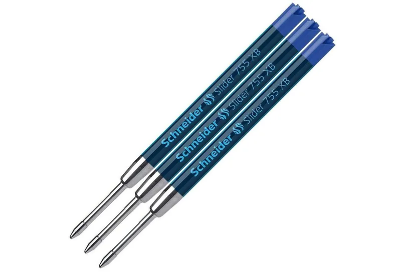 Kugelschreibermine SCHNEIDER Kugelschreiber Mine Slider 755 XB blau, Blisterkarte mit 3 S by Schneider – product photo