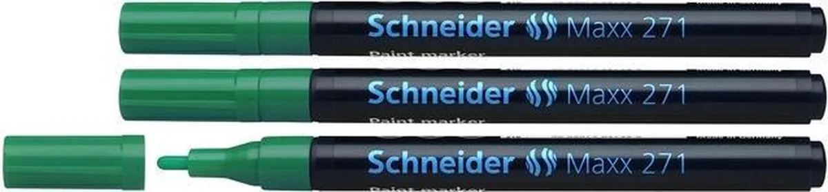 lakmarker - Maxx 271 - 1-2 mm - 3 stuks - S-127104-3 van Schneider in Groen – productfoto