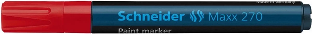lakmarker Schneider Maxx 270 1-3 mm doos met 10 stuks de Schneider en Rouge – photo produit