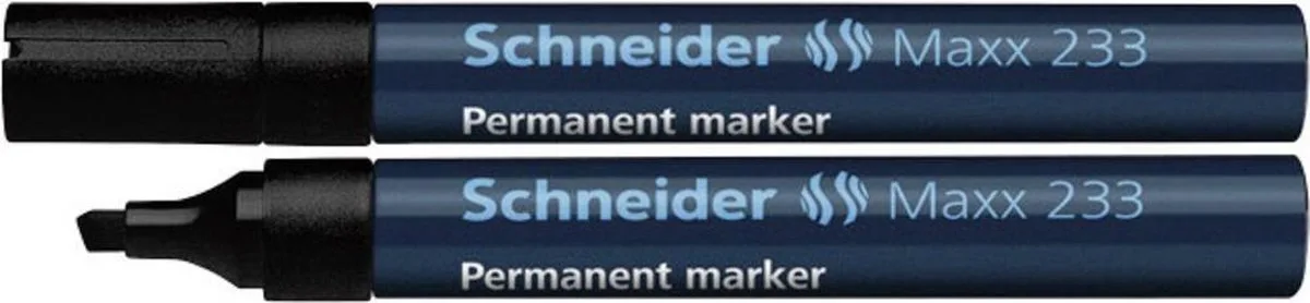 Marker permanent 233 beitel 10st van Schneider in Zwart – productfoto