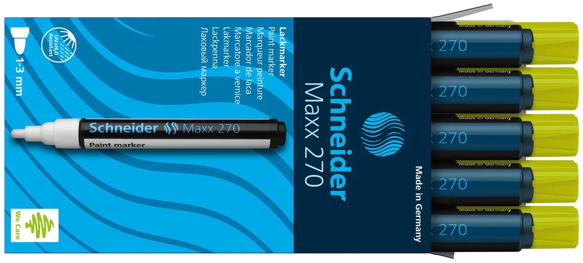 Maxx 270 Lackmarker 1.0 - 3.0 mm Gelb de Schneider – photo produit
