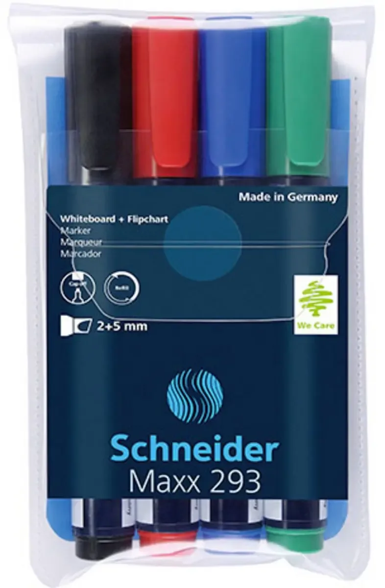 Maxx 293 129394 Whiteboardmarker Set Schwarz, Rot, Blau, Grün 5 St. von Schneider – Produktfoto