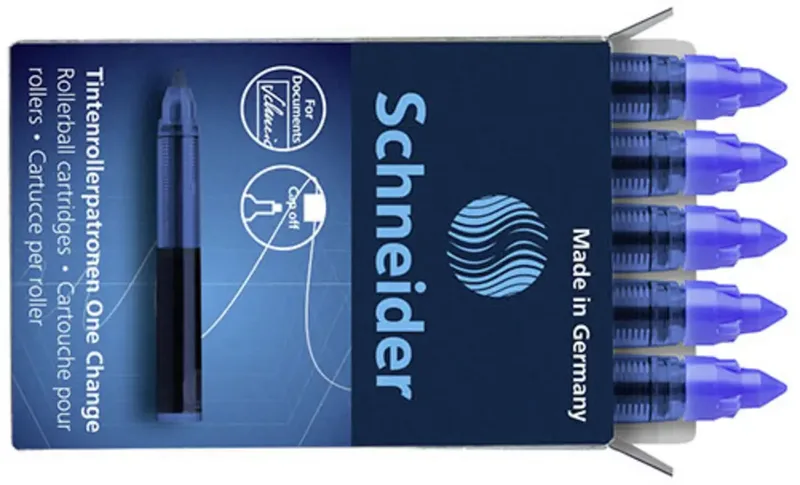 Nachfüllpatrone Tintenroller One Change 0.6 mm Blau 185403 5 St. by Schneider – product photo