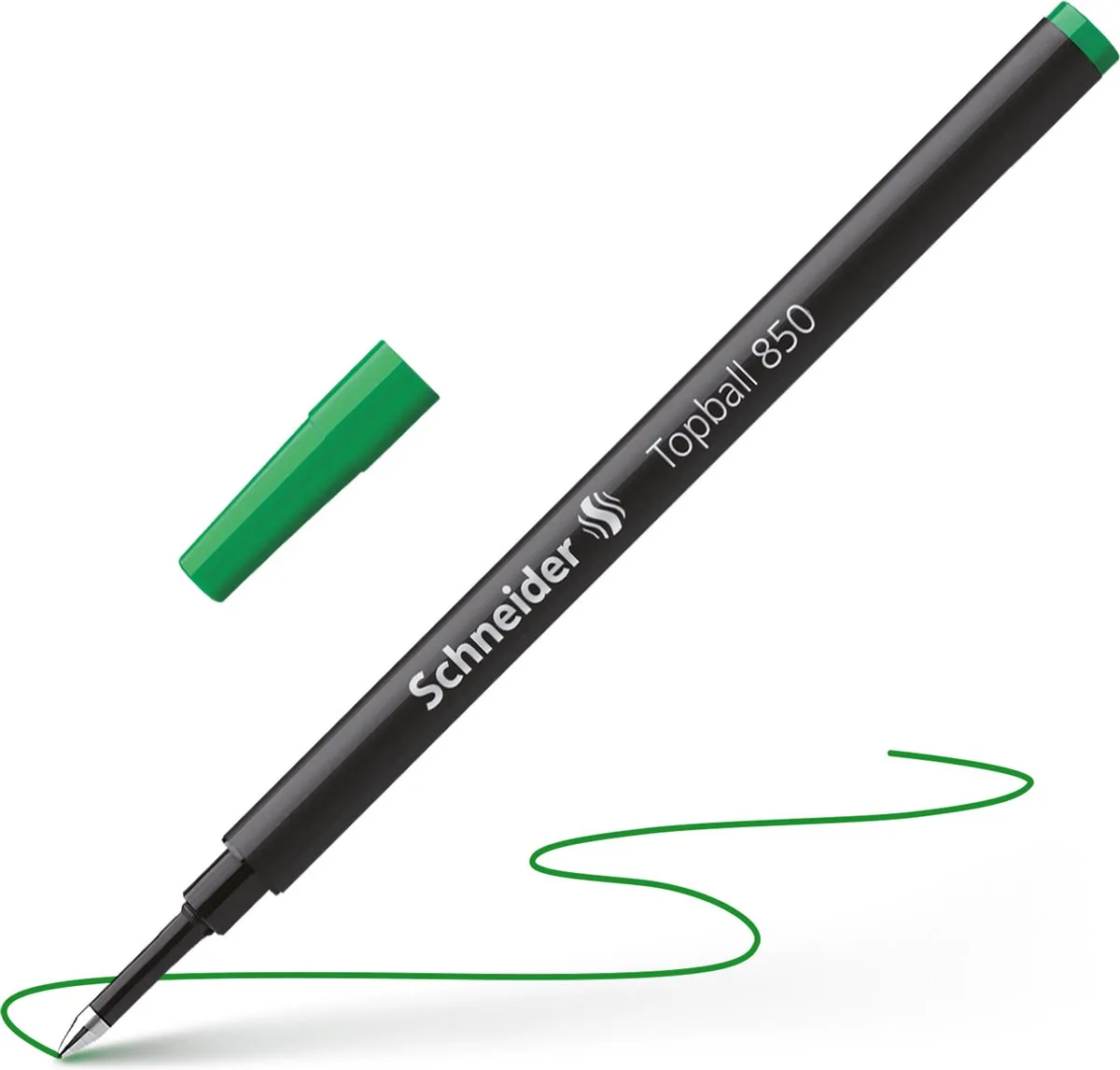 navulling rollerball - Topball 850 - S-8504 von Schneider in Grün – Produktfoto