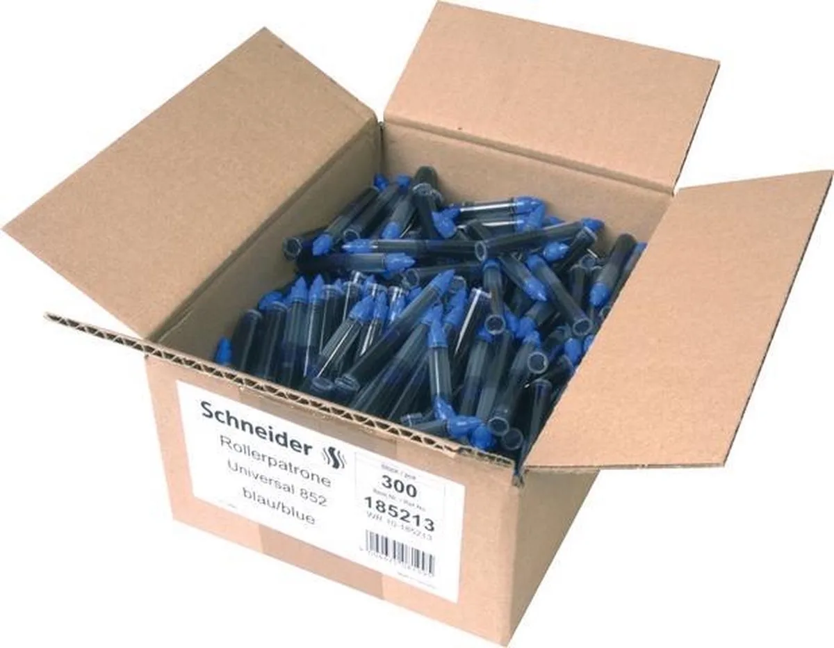 navulling rollerball - Universal 852 - 300 stuks - S-185213 von Schneider in Blau – Produktfoto