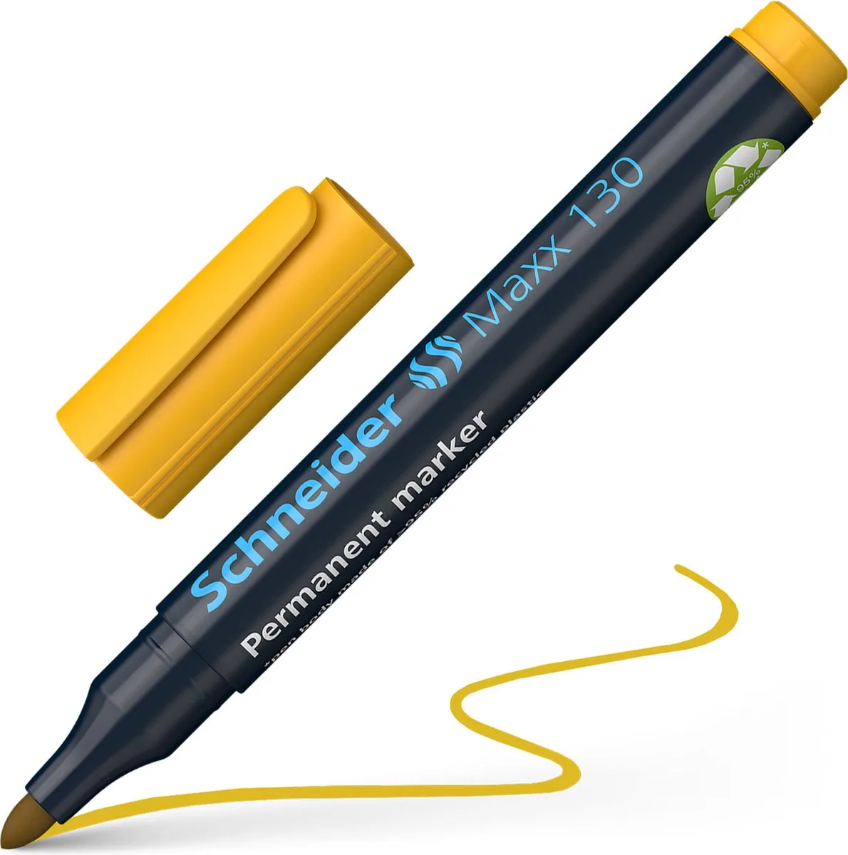 permanent marker - Maxx 130 - ronde punt - lijnbreedte 1-3 mm - S-113005 by Schneider in Yellow – product photo