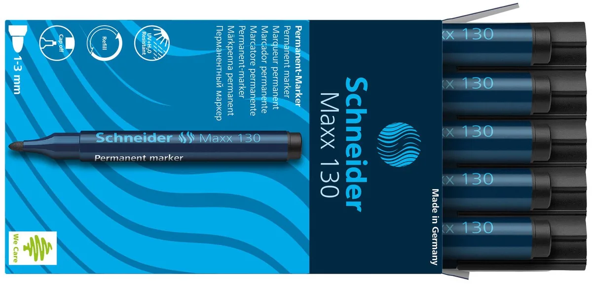 Permanentmarker Maxx 130 1.0 - 3.0 mm schwarz från Schneider – produktbild
