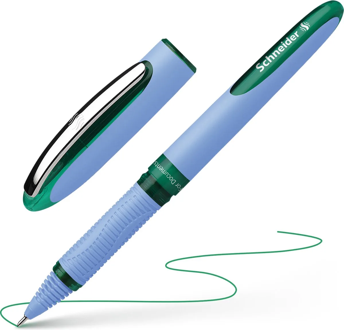 rollerball - One Hybrid N - naaldpunt - lijnbreedte 0,3mm - groen - S-183404 by Schneider in Groen N 0.3 mm – product photo