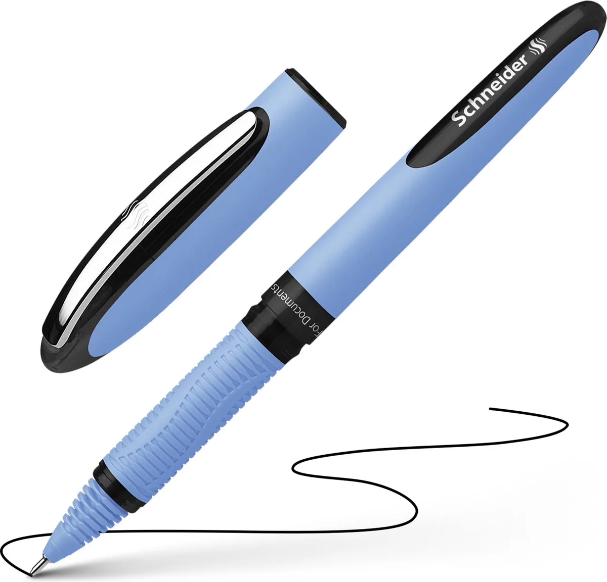 rollerball - One Hybrid N - naaldpunt - lijnbreedte 0,3mm - S-183401 von Schneider in Schwarz – Produktfoto