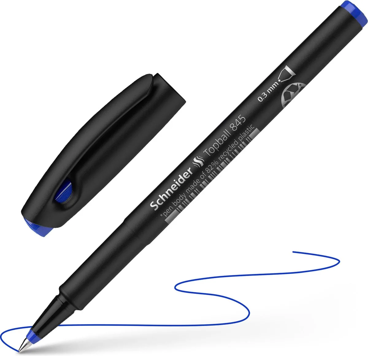rollerball - Topball 845 - 0.3mm - blauw von Schneider in Schwarz, Blau – Produktfoto