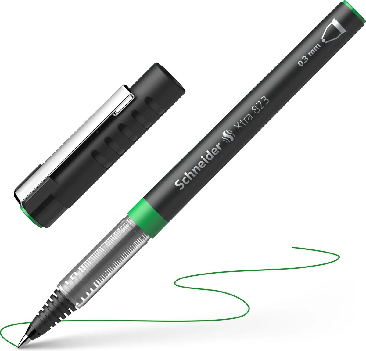 rollerball - Xtra 823 - lijnbreedte 0,3 mm - S-8234 van Schneider in Groen – productfoto