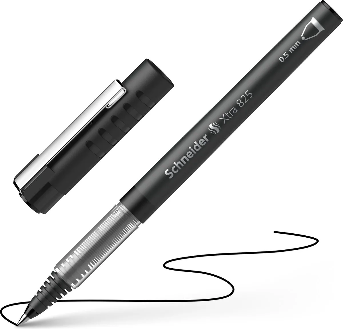 rollerball - Xtra 825 - lijnbreedte 0,5mm - S-182501 von Schneider in Schwarz – Produktfoto
