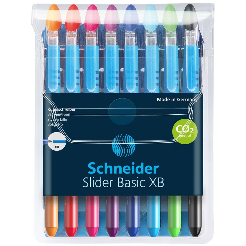 Rollerpen slider basic colours xb 8st assorti | 10 stuks van Schneider – productfoto