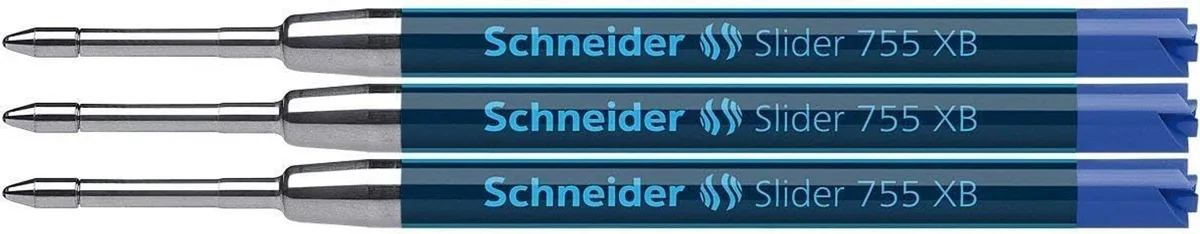 Slider 755 Balpenvulling XB - 3 Stuks by Schneider in Blue – product photo