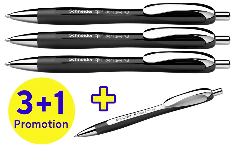 Slider Rave XB 132584 Kugelschreiber 0.7 mm Schreibfarbe: Blau 4 St. de Schneider – photo produit