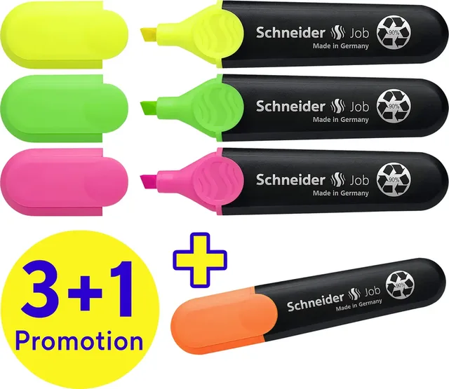 Textmarker Textmarker Job 4er Etui sortiert, 3+1 Aktion 115094 4 St.