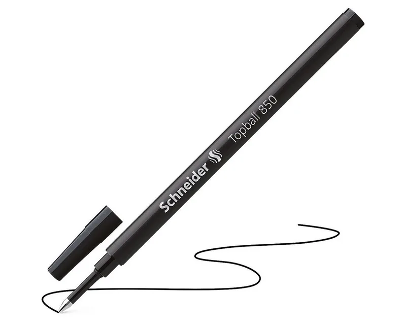 Tintenroller Topball 850, Mine mit Edelstahl-Konusspitze, Strichstärke: 0,5 mm (M) de Schneider en Noir – photo produit
