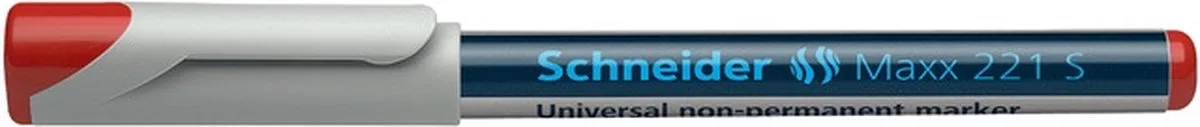 universele marker Schneider Maxx 221 S non-permanent doos met 10 stuks van Schneider in Rood – productfoto