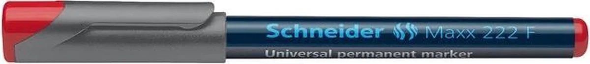 universele marker Schneider Maxx 222 F permanent doos met 10 stuks van Schneider in Rood – productfoto