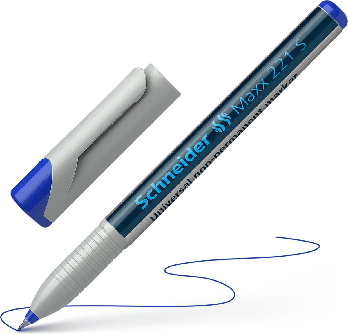 universele non-permanent marker - Maxx 221 - S - S-112503 van Schneider in Blauw – productfoto