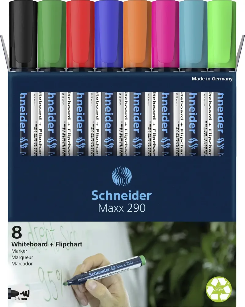 Whiteboard-Marker Maxx 290 8er Set sortiert, 6+2 Aktion 129098 Whiteboardmarker 8 St. by Schneider – product photo