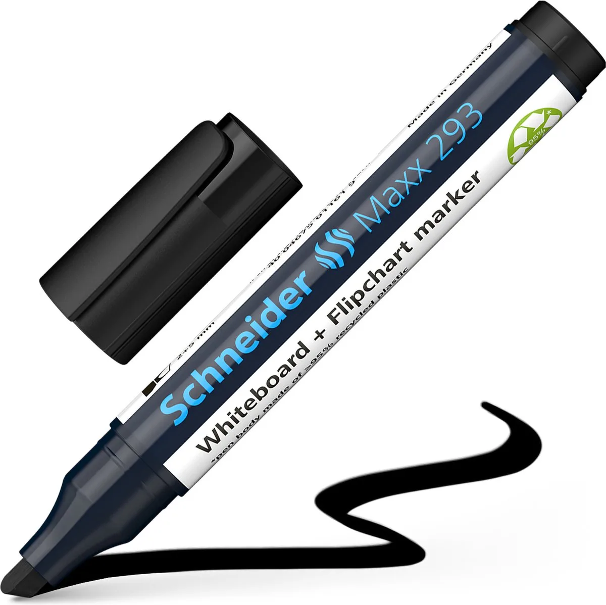 whiteboardmarker - Maxx 293 - beitelpunt - 2-5mm - S-129301 von Schneider in Schwarz – Produktfoto