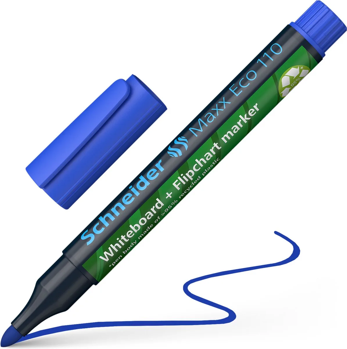 whiteboardmarker - Maxx Eco 110 - ronde punt - voor whiteboard en flipover - navulbaar - S-111003 by Schneider in Blue – product photo