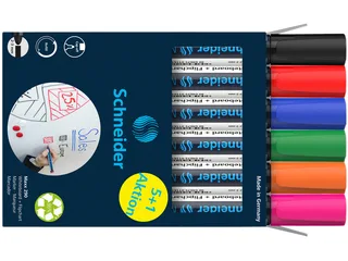 Whiteboardmarker Schneider Maxx 290 rond 2-3mm ass doos à 5+1 gratis van Schneider – productfoto 1 van 2
