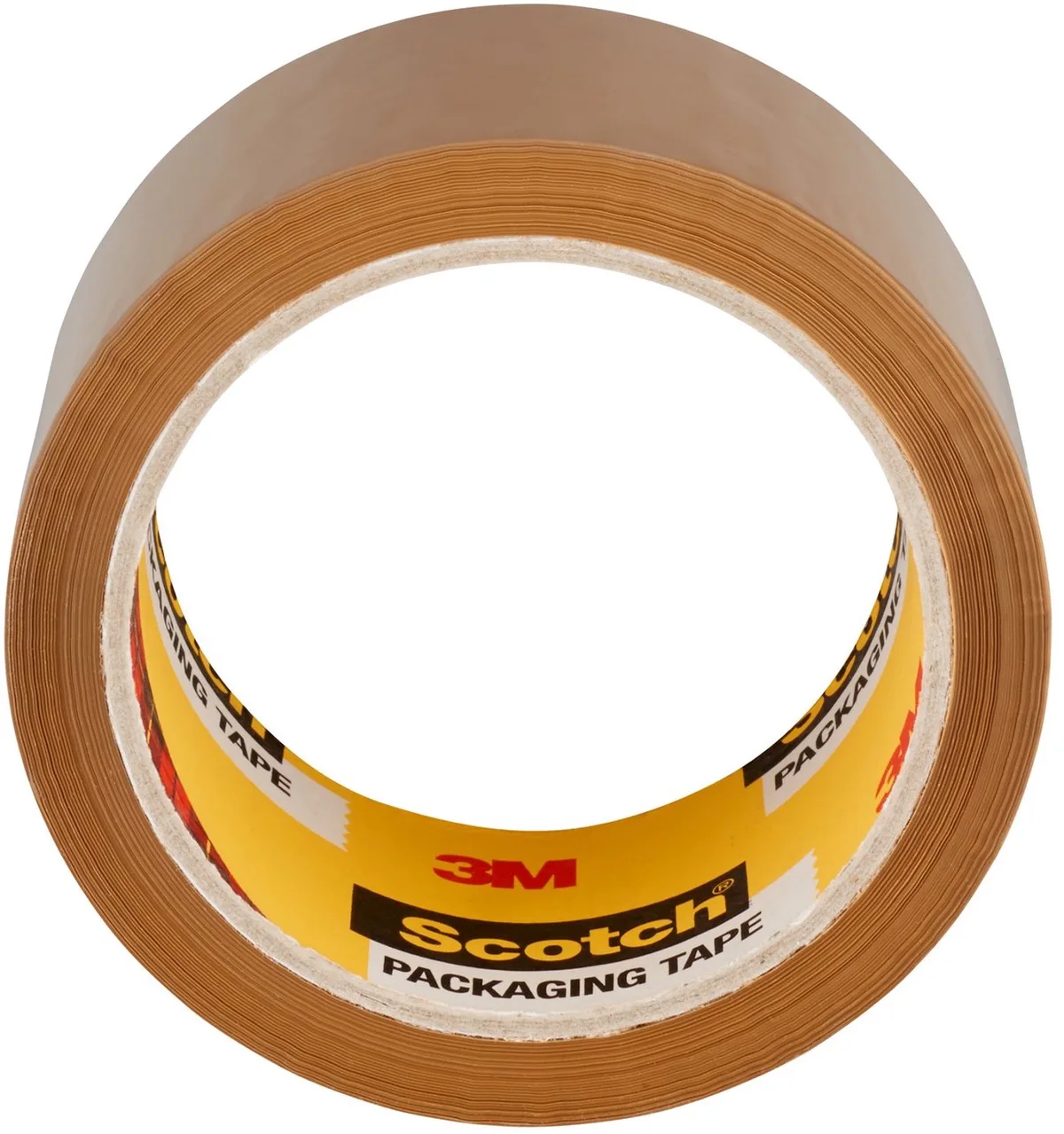 Bruine Verpakkingstape Hot-Melt 50mm x 66m - 3 Rollen van Scotch in Bruin – productfoto