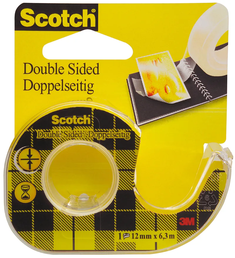 doppelseitiger Klebefilm 665, 12 mm x 7,9 m von Scotch – Produktfoto