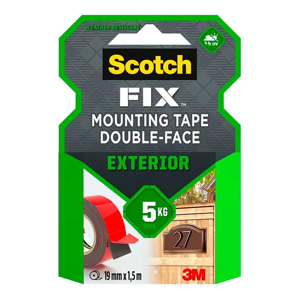 Ruban Adhésif Double Face Exterior Max 5kg 19 Mm X 1.5 M de Scotch – photo produit
