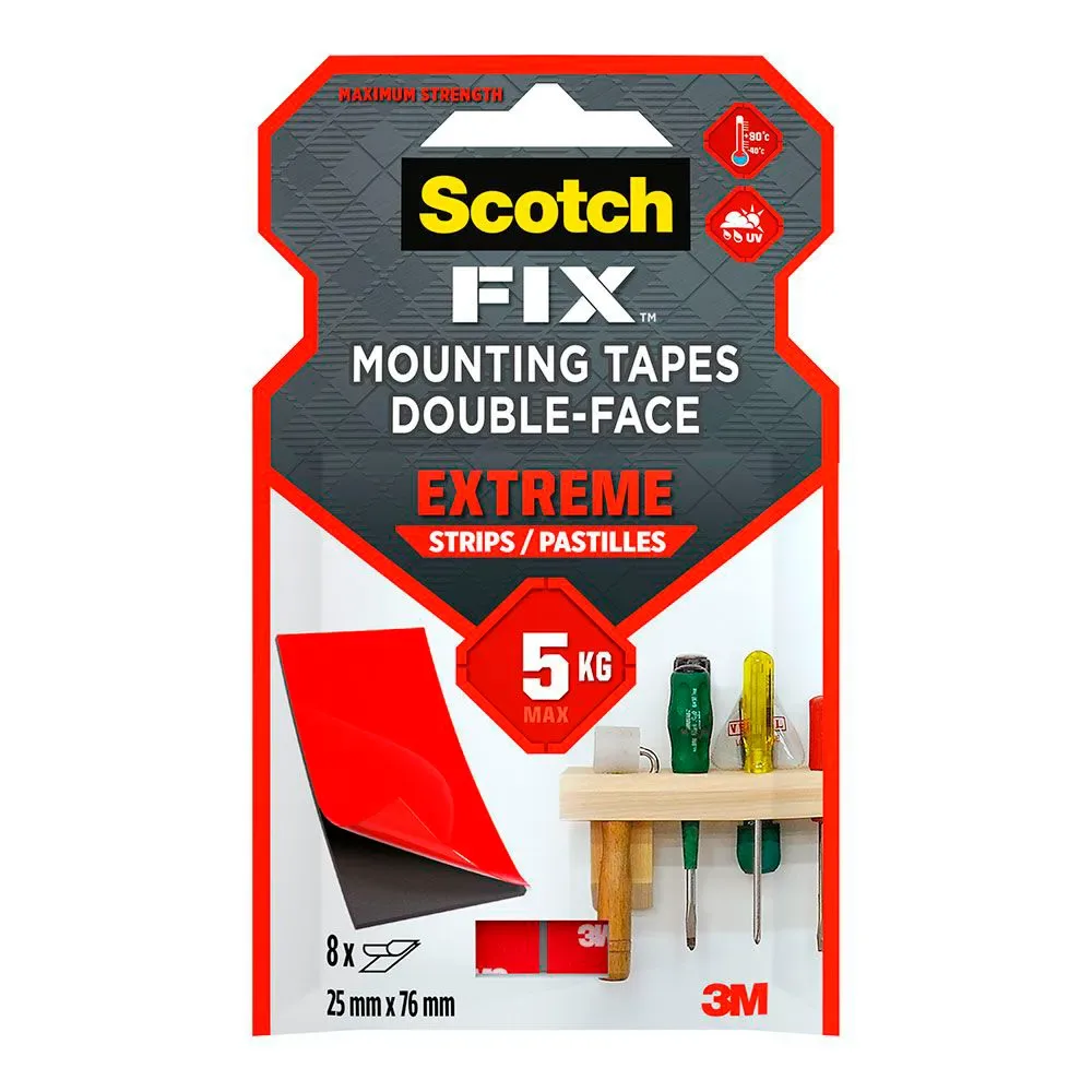 Tampons DF/P Extrem 8 pièces 25 x 76 mm Noir Bandes 25 x 76 mm de Scotch – photo produit