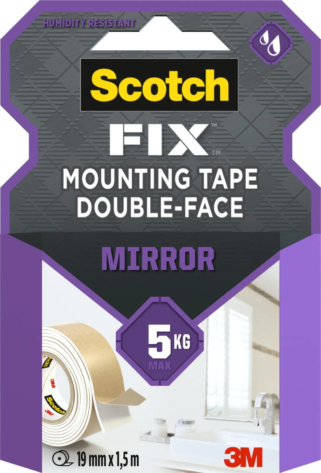 FIX™ MIRROR doppelseitiges Klebeband von Scotch – Produktfoto