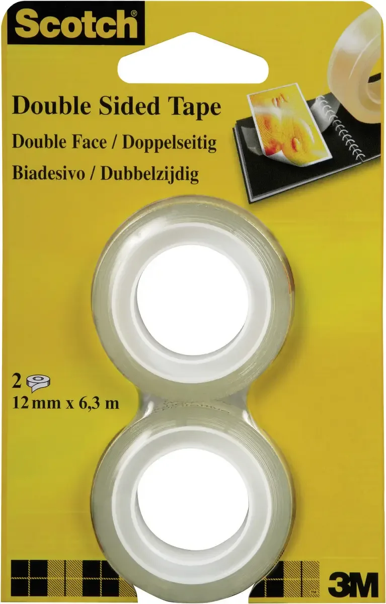 FT-5100-4927-1 136R2 Doppelseitiges Klebeband Scotch® 665 Transparent (L x B) 6.3 m x 12 mm 2 St. van Scotch – productfoto