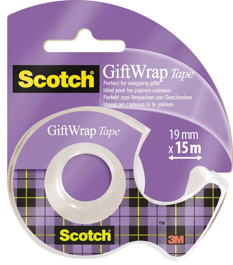 Gift Wrap tape ft 19 mm x 15 m, op blister van Scotch – productfoto
