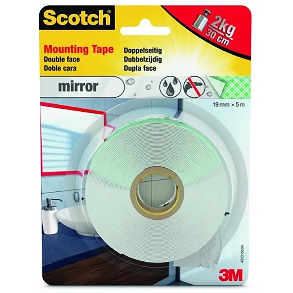 Mirror Max 5 Kg 19mm X 5m Dubbelzijdige Tape de Scotch – photo produit