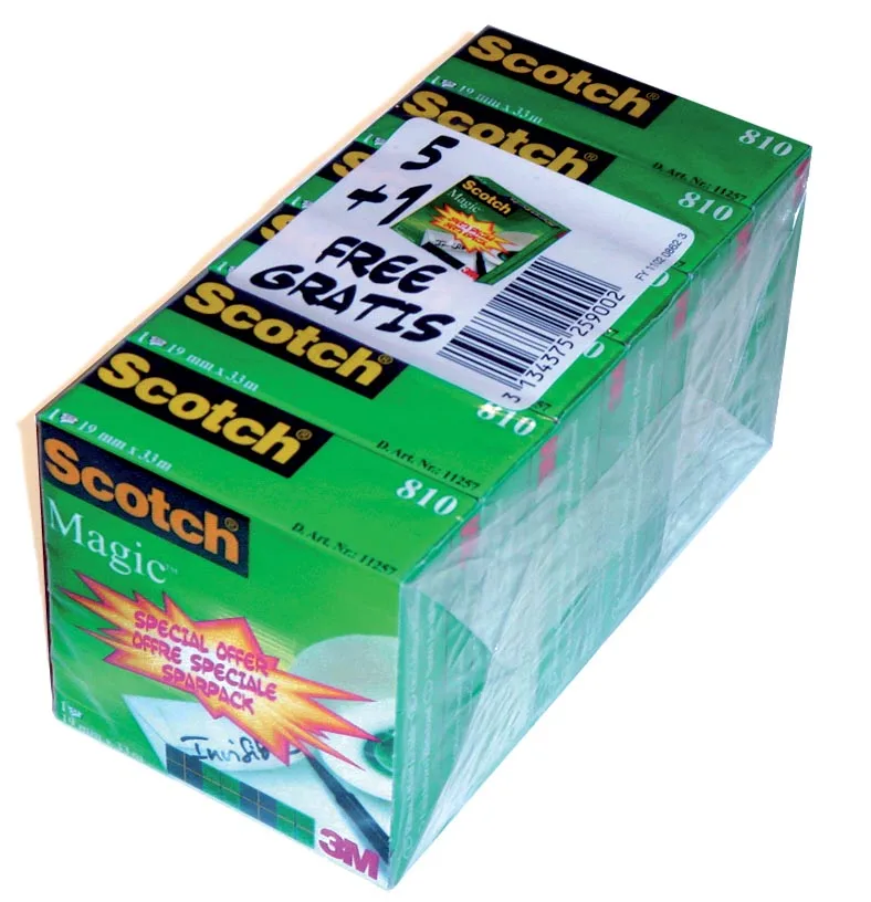 plakband Magic Tape ft 19 mm x 33 m, pak van 6 rollen by Scotch – product photo
