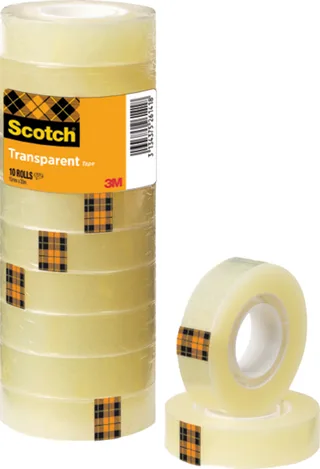 Plakband Scotch 508 15mmx33m transparant 10 rollen från Scotch – produktbild 1 av 3