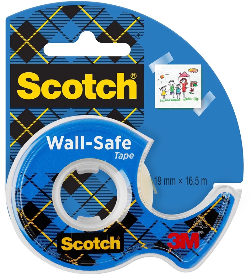 Wall-Safe tape, ft 19 mm x 16,5 m, op blister van Scotch – productfoto